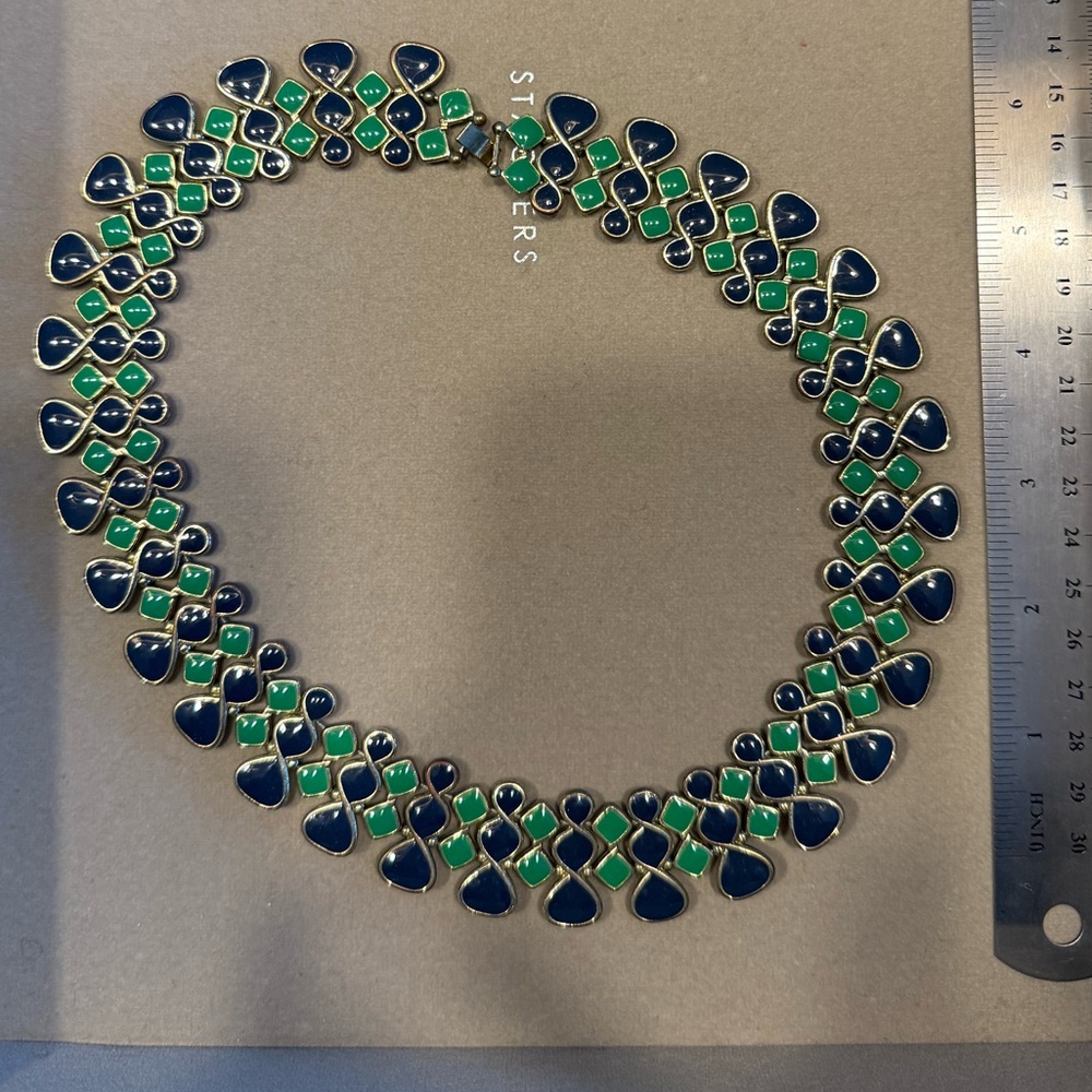Elegant Blue and Green Necklace